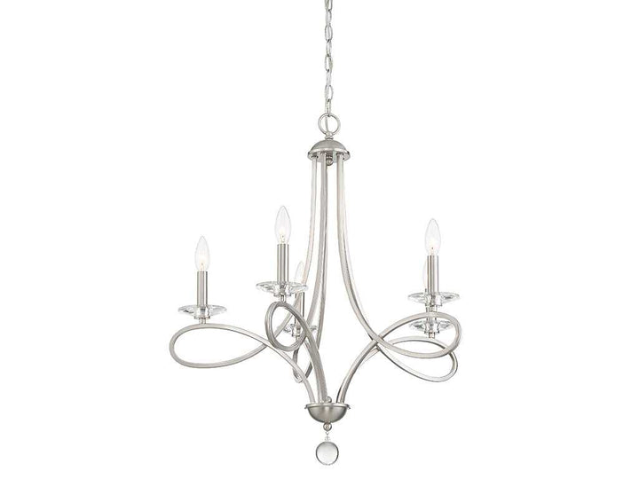 Meridian - M10028BN - Five Light Chandelier - Mchan - Brushed Nickel