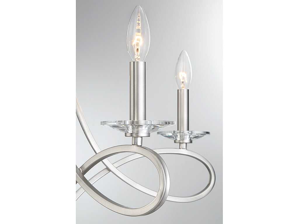 Meridian - M10028BN - Five Light Chandelier - Mchan - Brushed Nickel