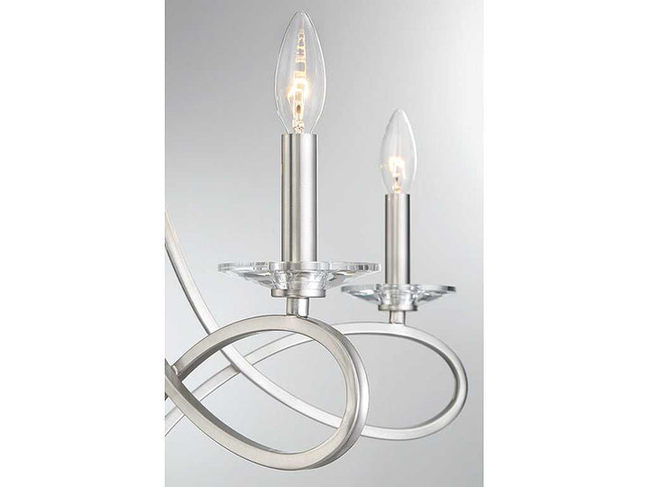 Meridian - M10028BN - Five Light Chandelier - Mchan - Brushed Nickel