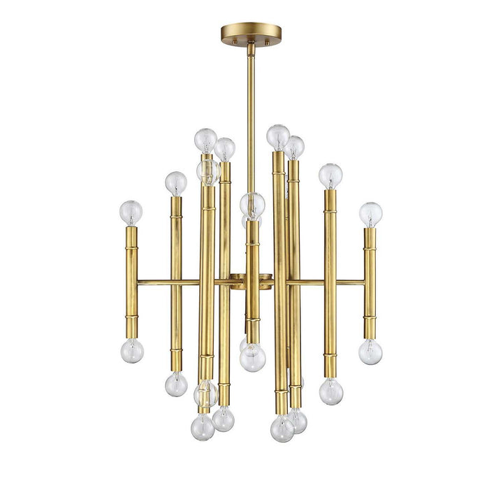 Meridian - M10040NB - 24 Light Chandelier - Mchan - Natural Brass