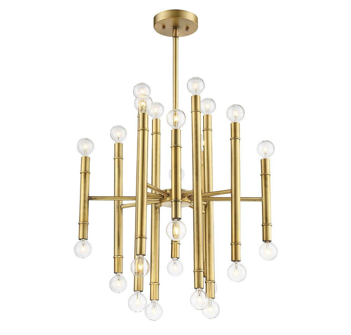 Meridian - M10040NB - 24 Light Chandelier - Mchan - Natural Brass