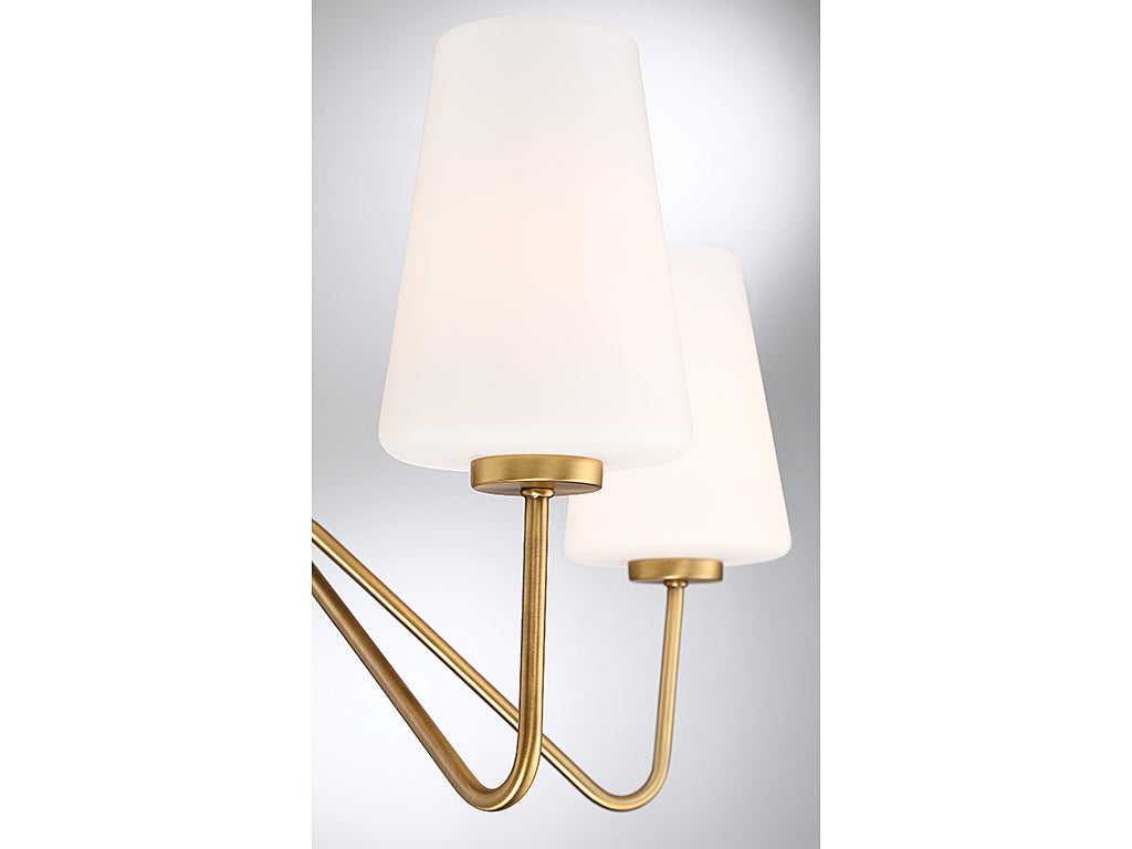 Meridian - M10060NB - Five Light Chandelier - Mchan - Natural Brass