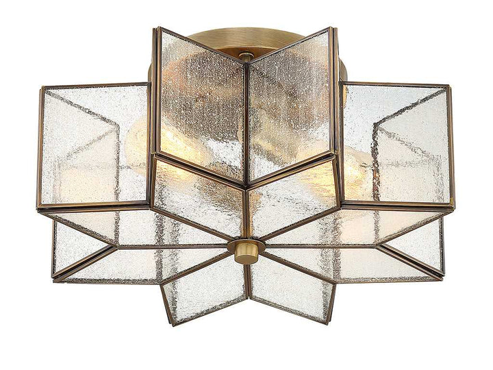Meridian - M60004NB - Two Light Semi-Flush Mount - Msemi - Natural Brass