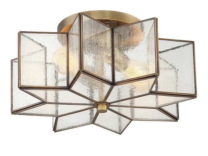 Meridian - M60004NB - Two Light Semi-Flush Mount - Msemi - Natural Brass