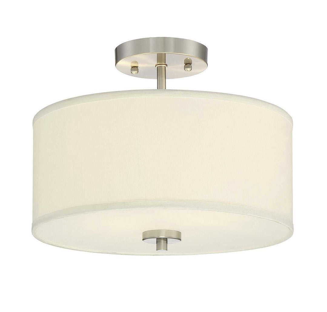Meridian - M60008BN - Two Light Semi-Flush Mount - Msemi - Brushed Nickel