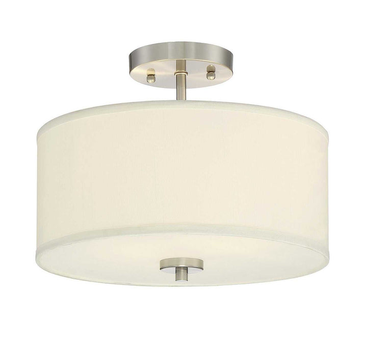 Meridian - M60008BN - Two Light Semi-Flush Mount - Msemi - Brushed Nickel