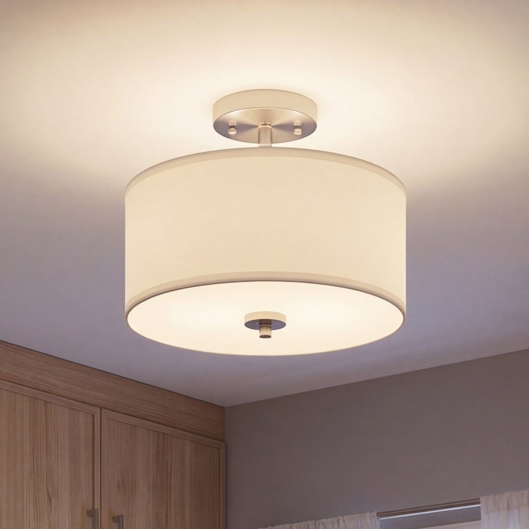 Meridian - M60008BN - Two Light Semi-Flush Mount - Msemi - Brushed Nickel