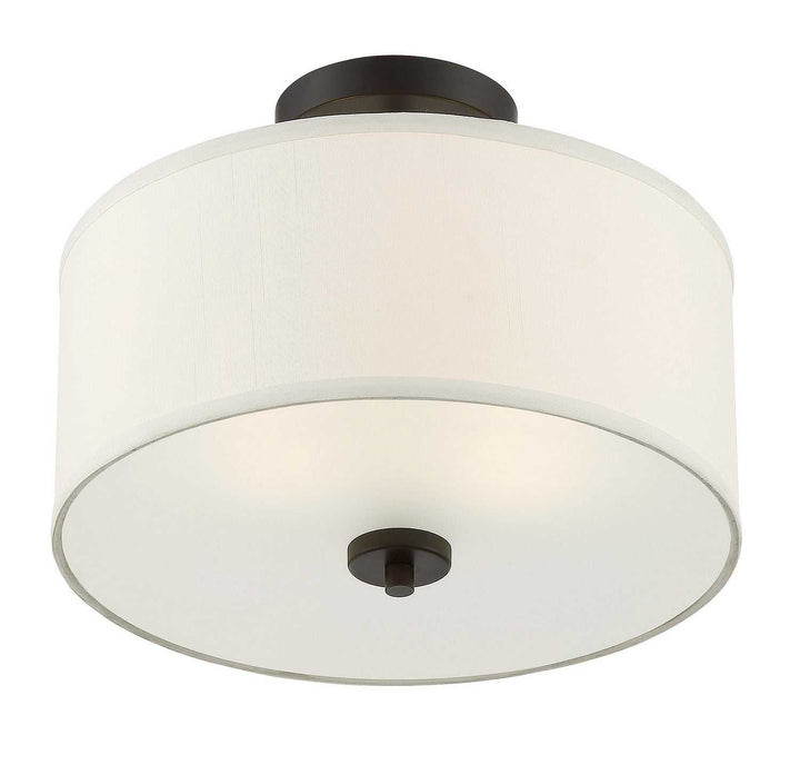 Meridian - M60008ORB - Two Light Semi-Flush Mount - Msemi - Oil Rubbed Bronze