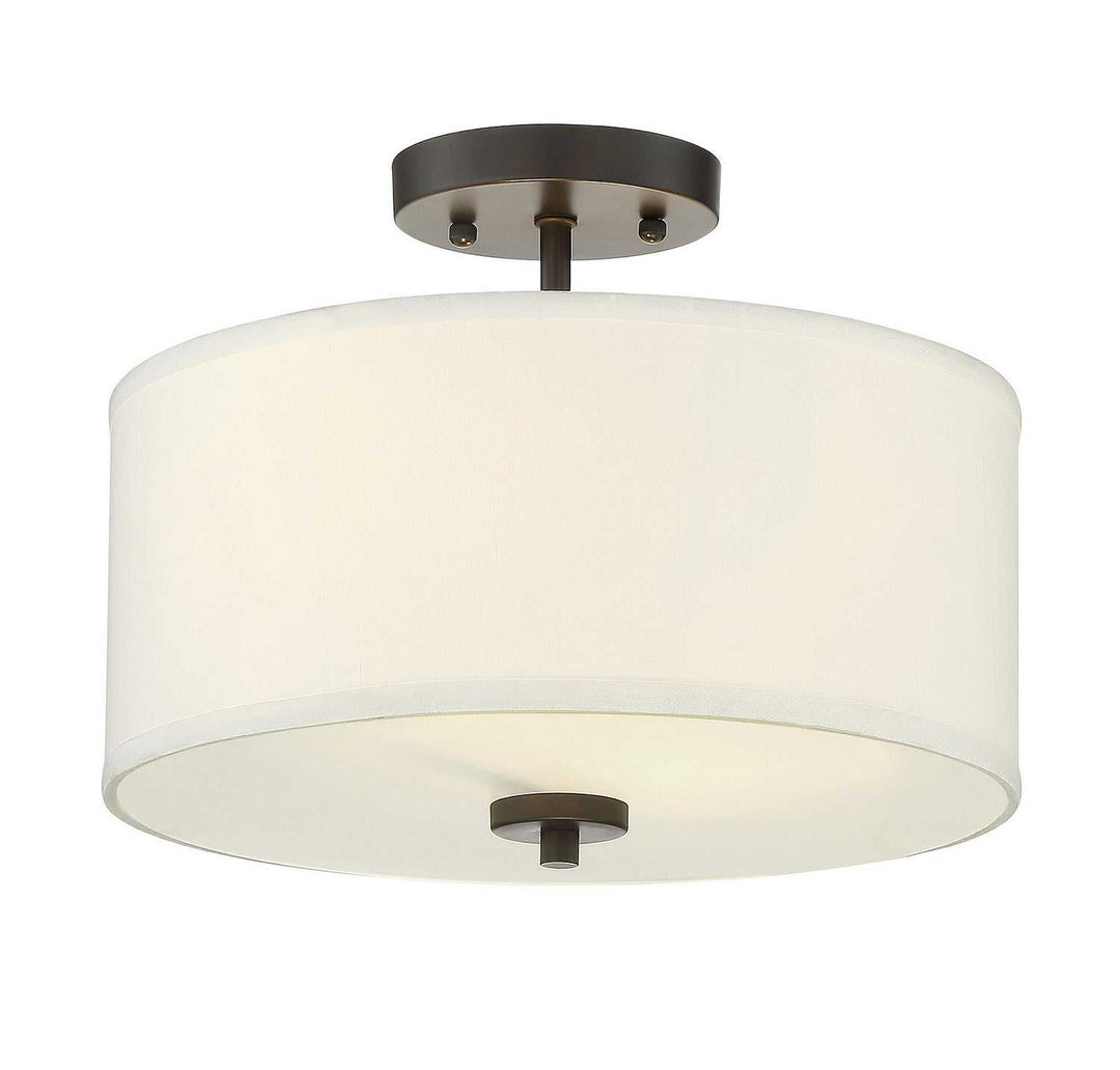 Meridian - M60008ORB - Two Light Semi-Flush Mount - Msemi - Oil Rubbed Bronze