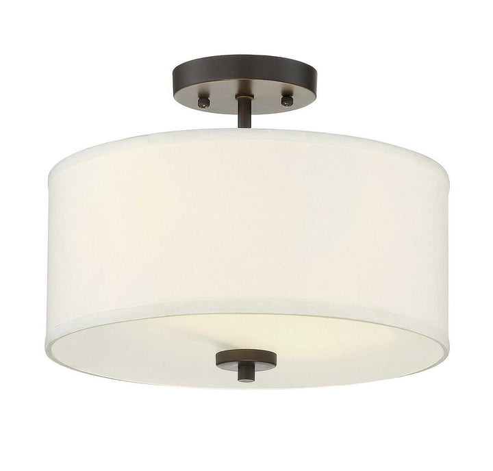 Meridian - M60008ORB - Two Light Semi-Flush Mount - Msemi - Oil Rubbed Bronze