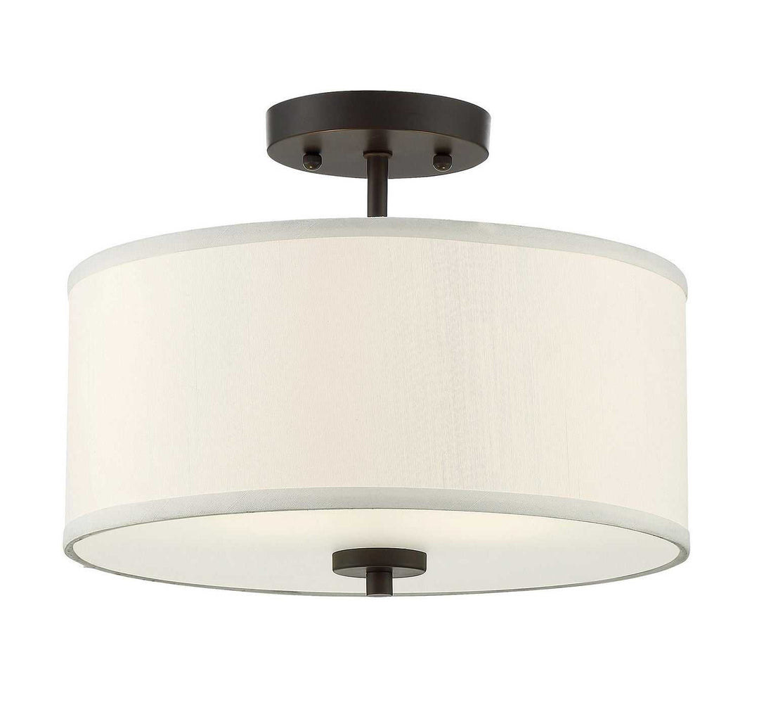 Meridian - M60008ORB - Two Light Semi-Flush Mount - Msemi - Oil Rubbed Bronze