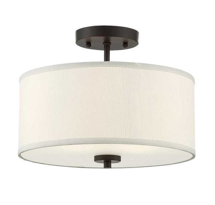 Meridian - M60008ORB - Two Light Semi-Flush Mount - Msemi - Oil Rubbed Bronze
