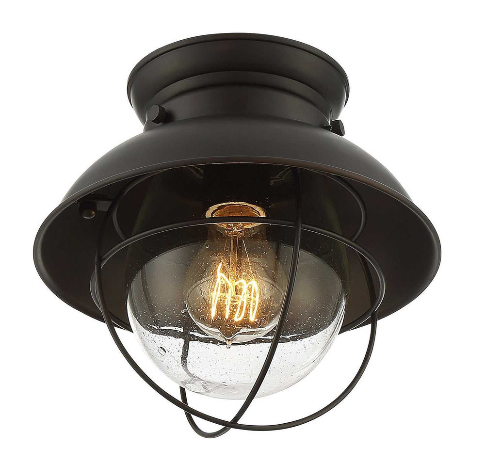 Meridian - M60009ORB - One Light Flush Mount - Mflus - Oil Rubbed Bronze