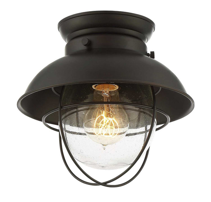 Meridian - M60009ORB - One Light Flush Mount - Mflus - Oil Rubbed Bronze