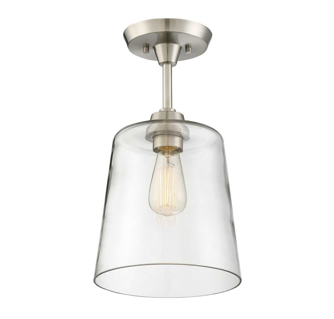 Meridian - M60010BN - One Light Semi-Flush Mount - Msemi - Brushed Nickel