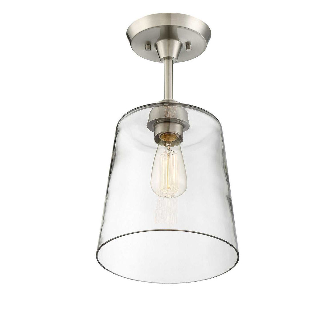 Meridian - M60010BN - One Light Semi-Flush Mount - Msemi - Brushed Nickel