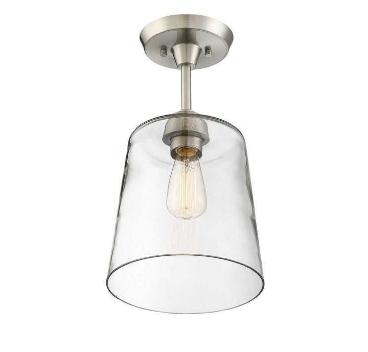 Meridian - M60010BN - One Light Semi-Flush Mount - Msemi - Brushed Nickel