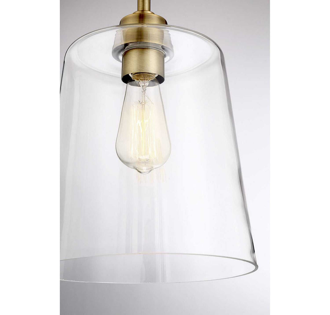 Meridian - M60010NB - One Light Semi-Flush Mount - Msemi - Natural Brass