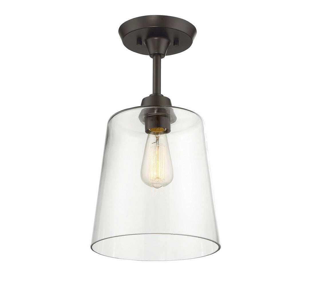 Meridian - M60010ORB - One Light Semi-Flush Mount - Msemi - Oil Rubbed Bronze