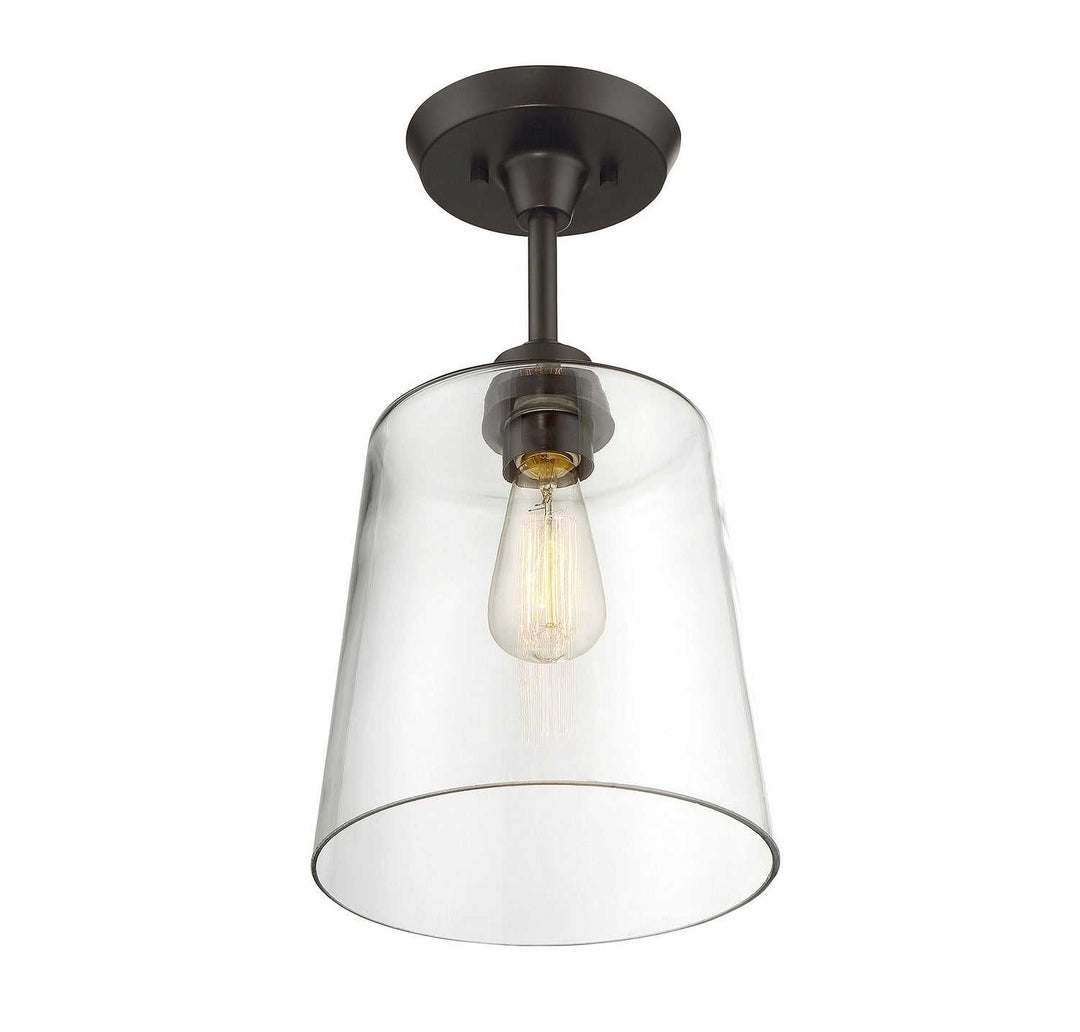 Meridian - M60010ORB - One Light Semi-Flush Mount - Msemi - Oil Rubbed Bronze