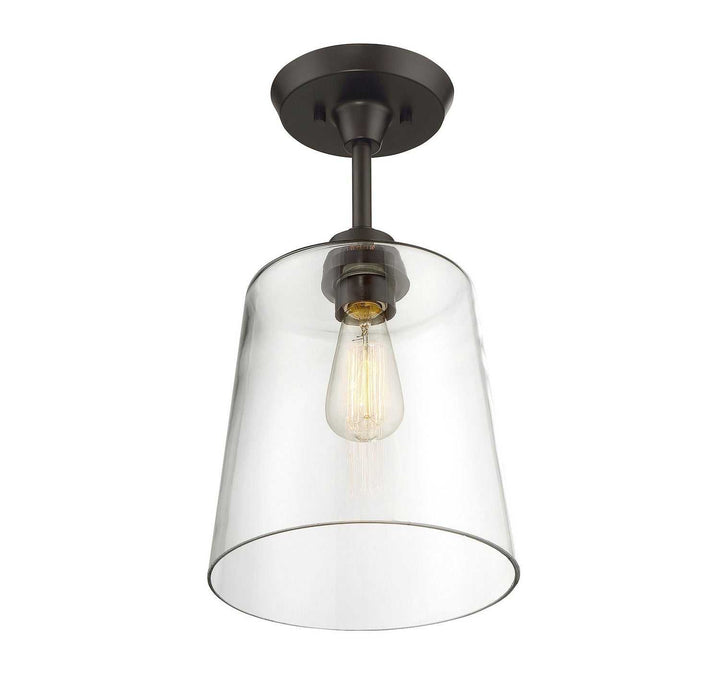 Meridian - M60010ORB - One Light Semi-Flush Mount - Msemi - Oil Rubbed Bronze