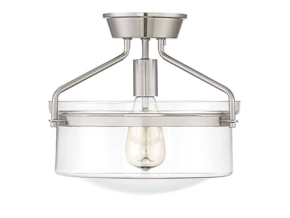 Meridian - M60011BN - One Light Semi-Flush Mount - Msemi - Brushed Nickel