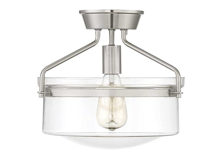 Meridian - M60011BN - One Light Semi-Flush Mount - Msemi - Brushed Nickel