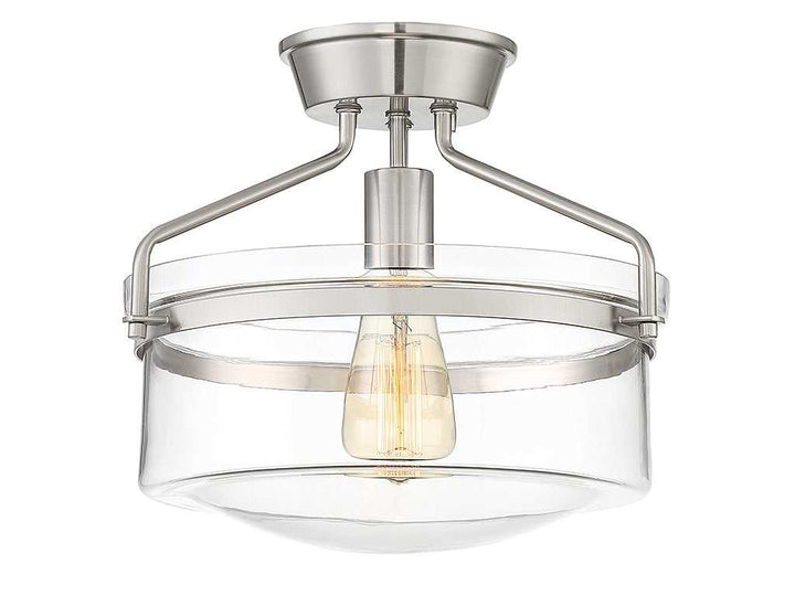 Meridian - M60011BN - One Light Semi-Flush Mount - Msemi - Brushed Nickel