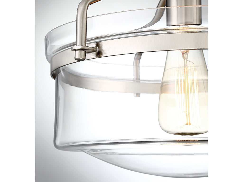 Meridian - M60011BN - One Light Semi-Flush Mount - Msemi - Brushed Nickel