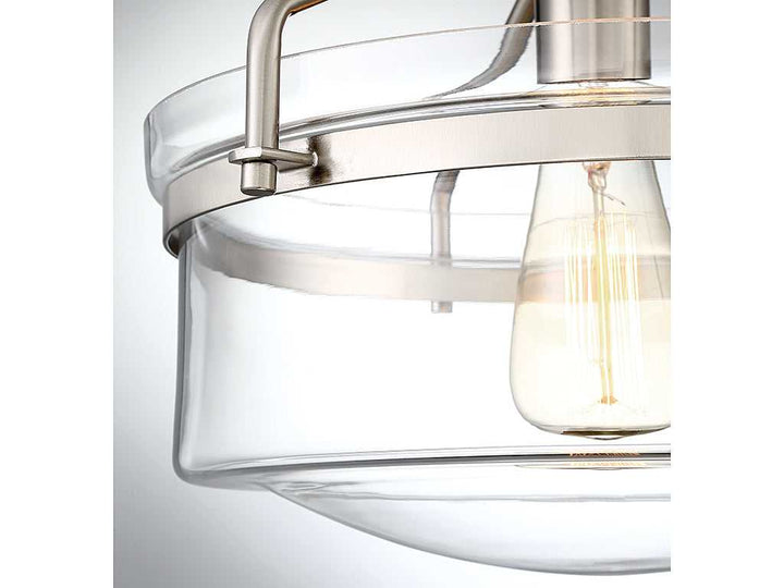 Meridian - M60011BN - One Light Semi-Flush Mount - Msemi - Brushed Nickel