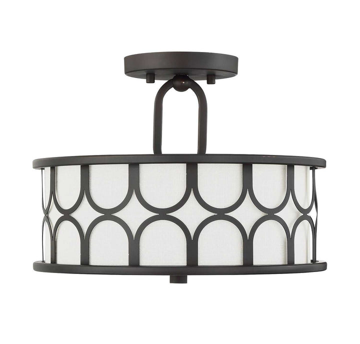 Meridian - M60015ORB - Two Light Semi-Flush Mount - Msemi - Oil Rubbed Bronze