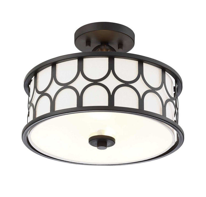 Meridian - M60015ORB - Two Light Semi-Flush Mount - Msemi - Oil Rubbed Bronze
