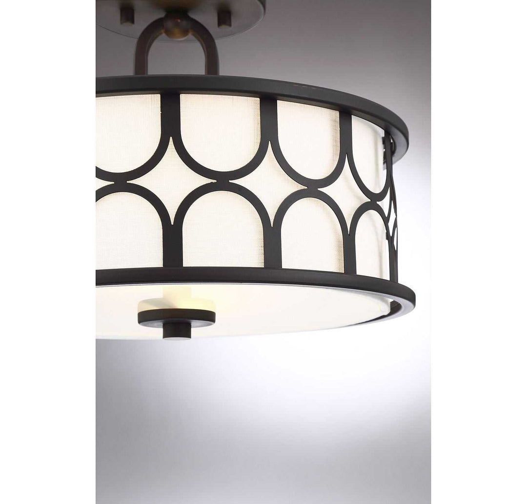 Meridian - M60015ORB - Two Light Semi-Flush Mount - Msemi - Oil Rubbed Bronze