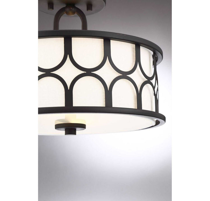 Meridian - M60015ORB - Two Light Semi-Flush Mount - Msemi - Oil Rubbed Bronze