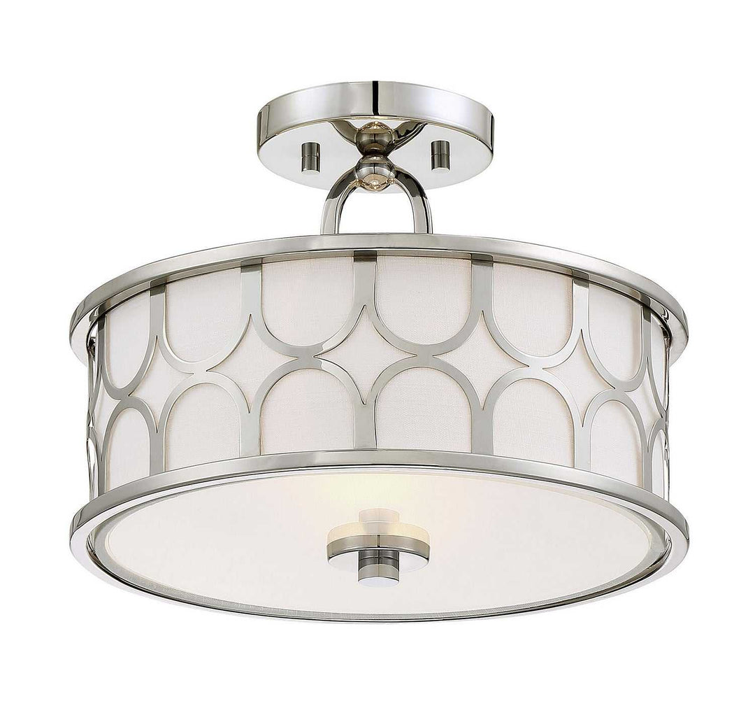 Meridian - M60015PN - Two Light Semi-Flush Mount - Msemi - Polished Nickel