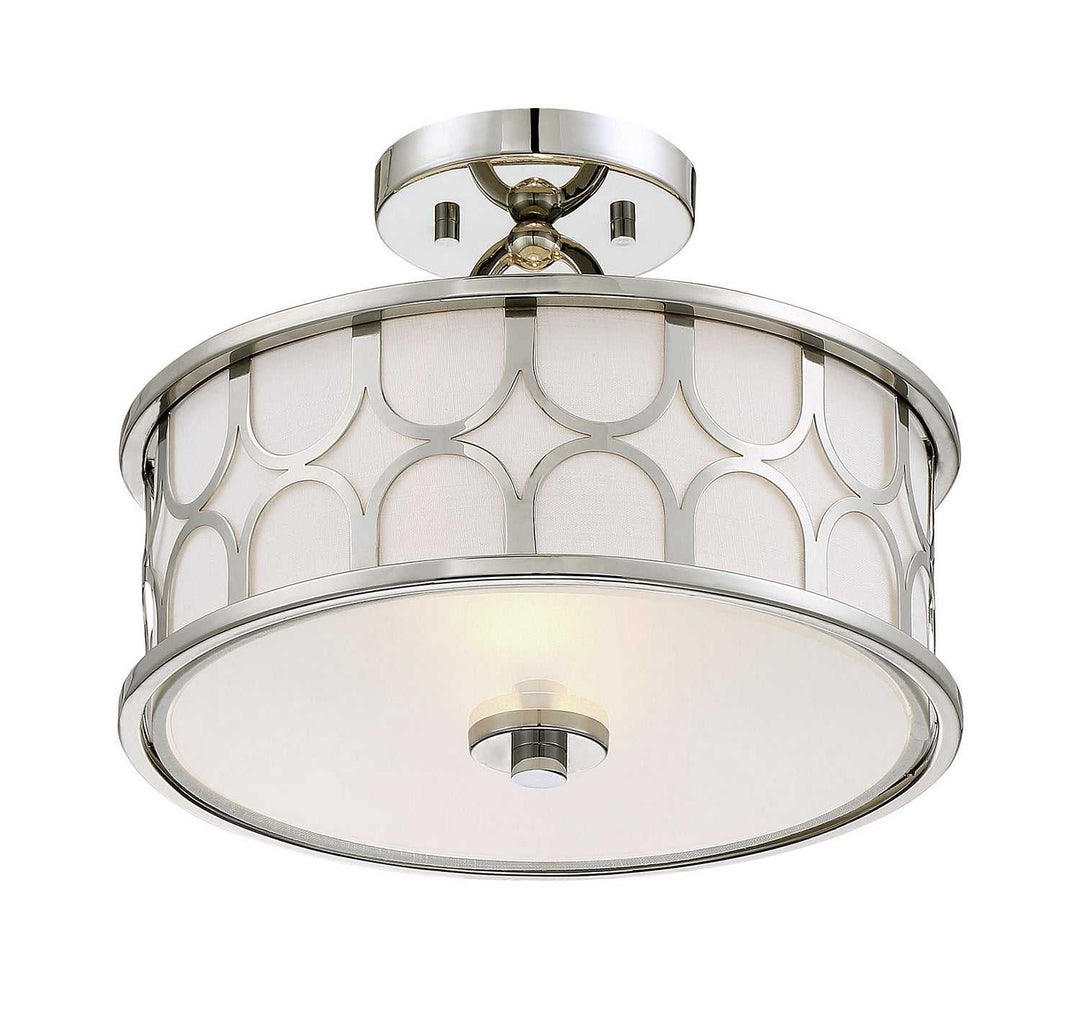 Meridian - M60015PN - Two Light Semi-Flush Mount - Msemi - Polished Nickel
