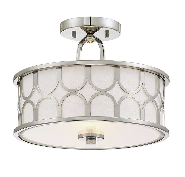 Meridian - M60015PN - Two Light Semi-Flush Mount - Msemi - Polished Nickel