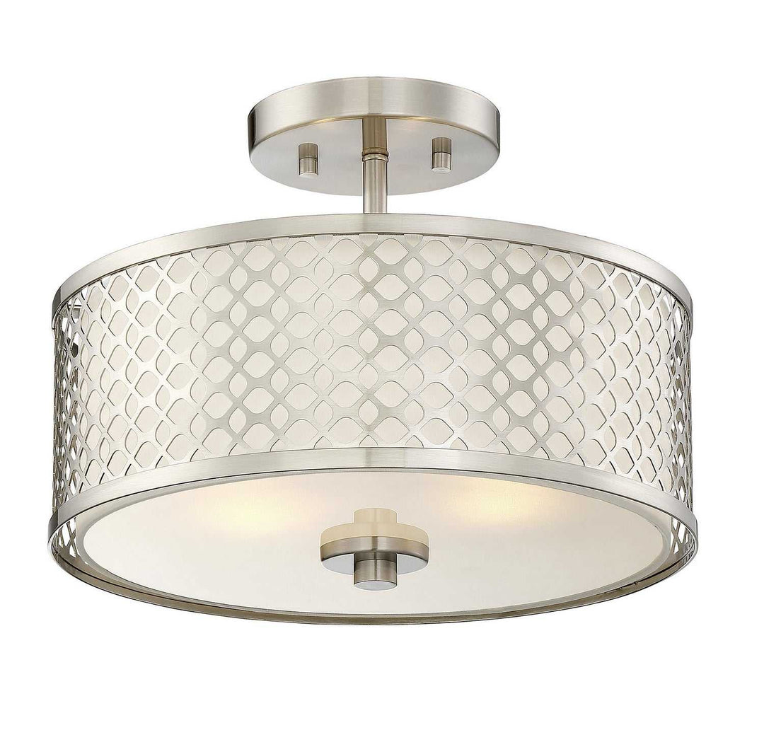 Meridian - M60016BN - Two Light Semi-Flush Mount - Msemi - Brushed Nickel