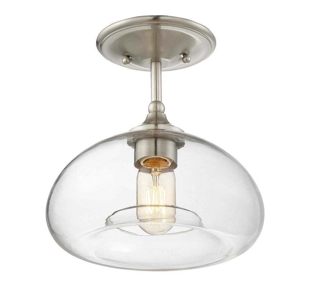 Meridian - M60017BN - One Light Semi-Flush Mount - Msemi - Brushed Nickel