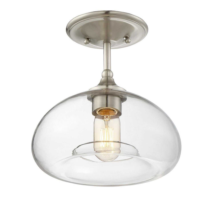 Meridian - M60017BN - One Light Semi-Flush Mount - Msemi - Brushed Nickel
