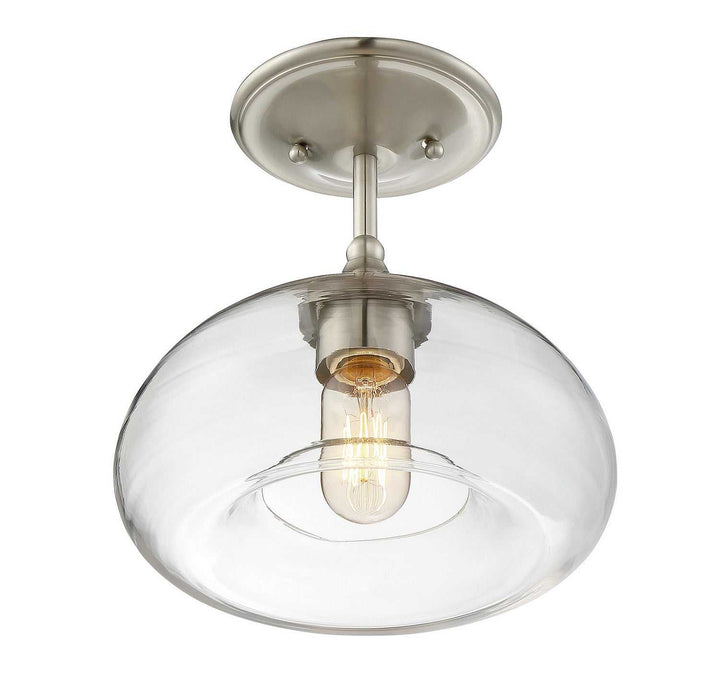Meridian - M60017BN - One Light Semi-Flush Mount - Msemi - Brushed Nickel