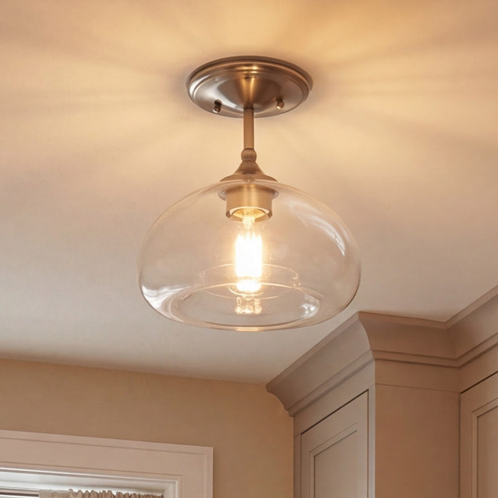 Meridian - M60017BN - One Light Semi-Flush Mount - Msemi - Brushed Nickel