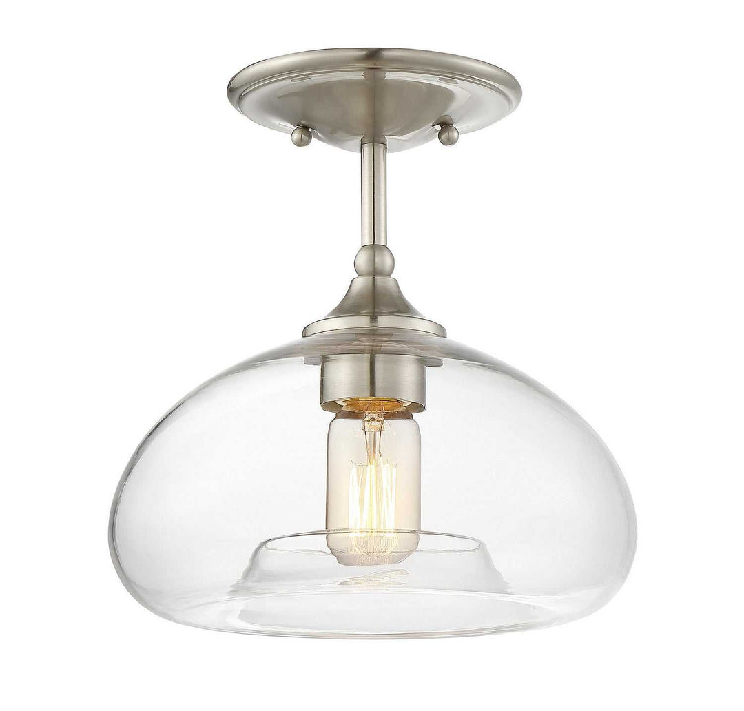 Meridian - M60017BN - One Light Semi-Flush Mount - Msemi - Brushed Nickel