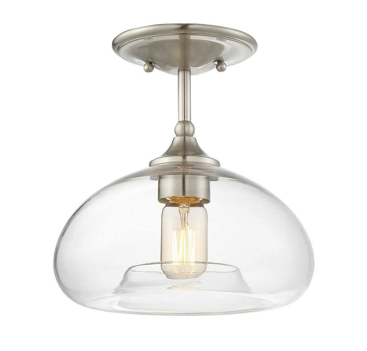 Meridian - M60017BN - One Light Semi-Flush Mount - Msemi - Brushed Nickel