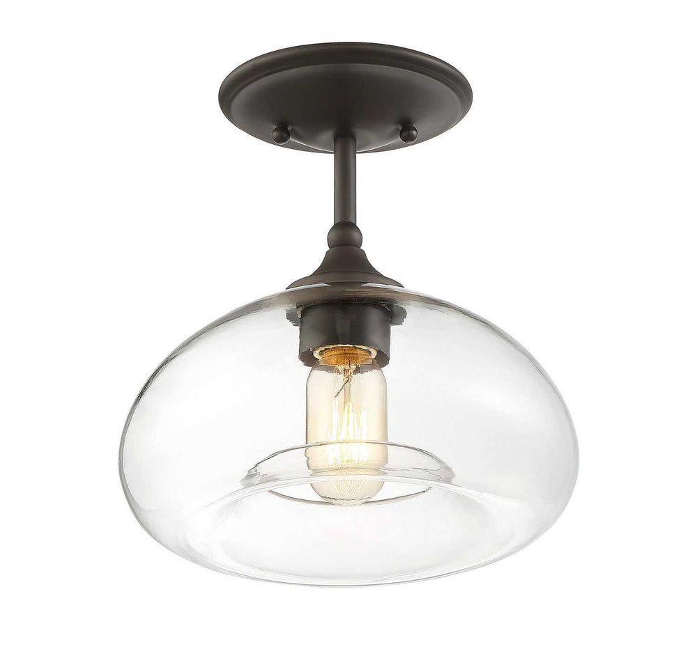 Meridian - M60017ORB - One Light Semi-Flush Mount - Msemi - Oil Rubbed Bronze
