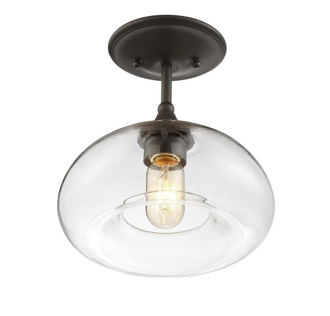 Meridian - M60017ORB - One Light Semi-Flush Mount - Msemi - Oil Rubbed Bronze