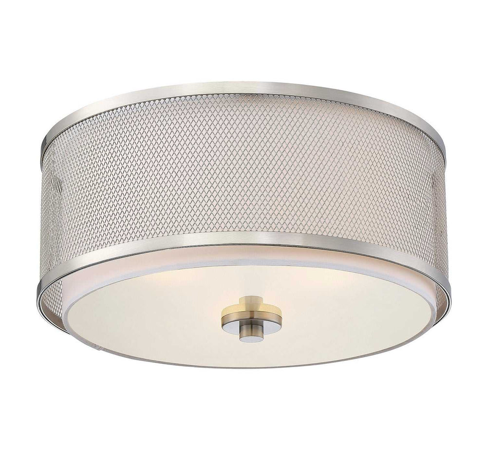 Meridian - M60018BN - Three Light Flush Mount - Mflus - Brushed Nickel