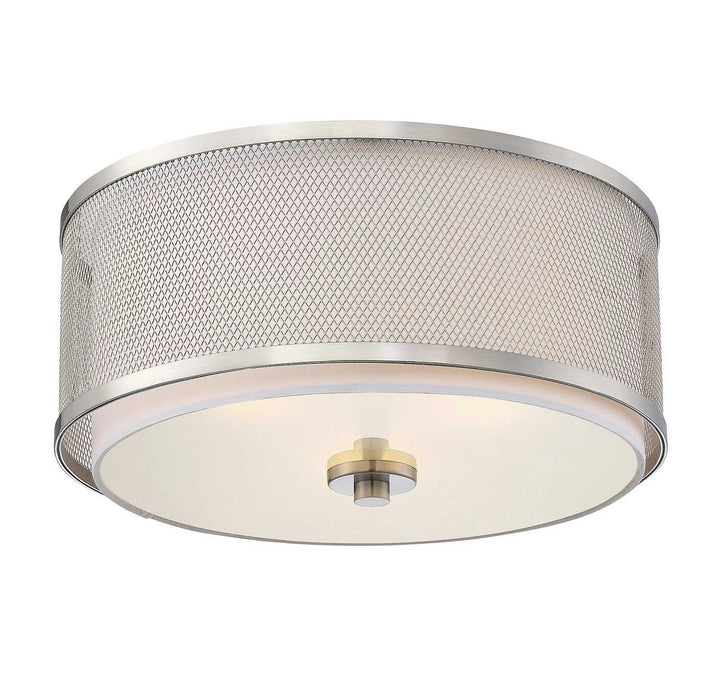 Meridian - M60018BN - Three Light Flush Mount - Mflus - Brushed Nickel