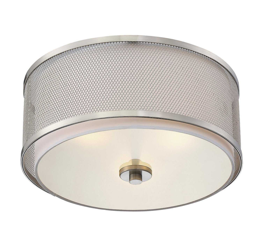 Meridian - M60018BN - Three Light Flush Mount - Mflus - Brushed Nickel