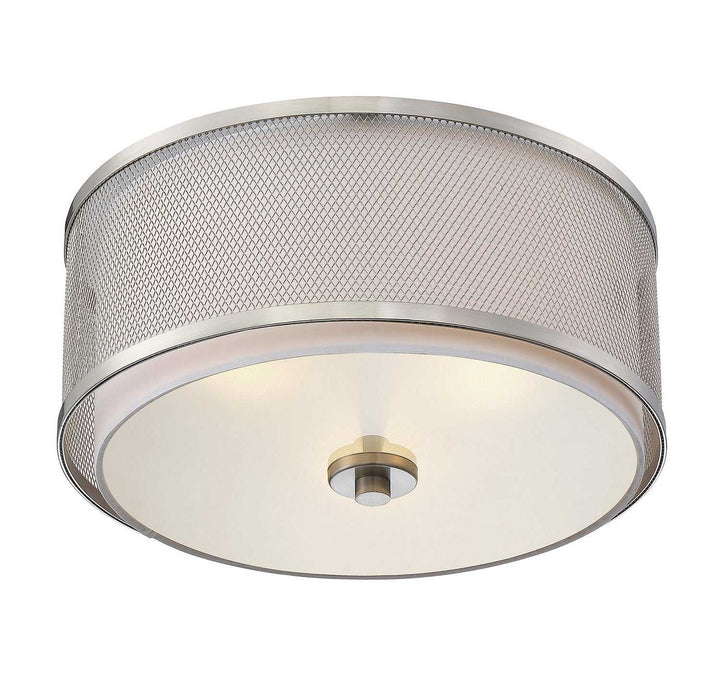 Meridian - M60018BN - Three Light Flush Mount - Mflus - Brushed Nickel
